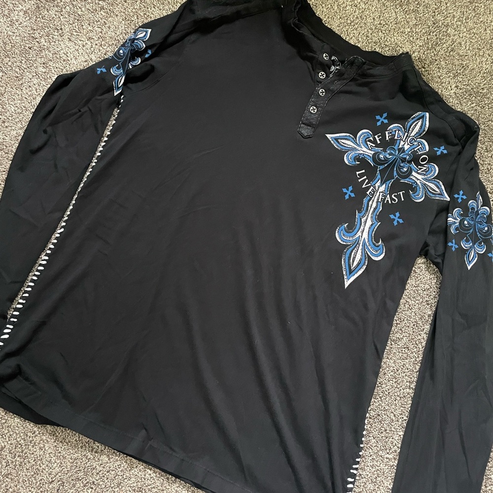 Mens Long Sleeve Addiction Tee - 2X